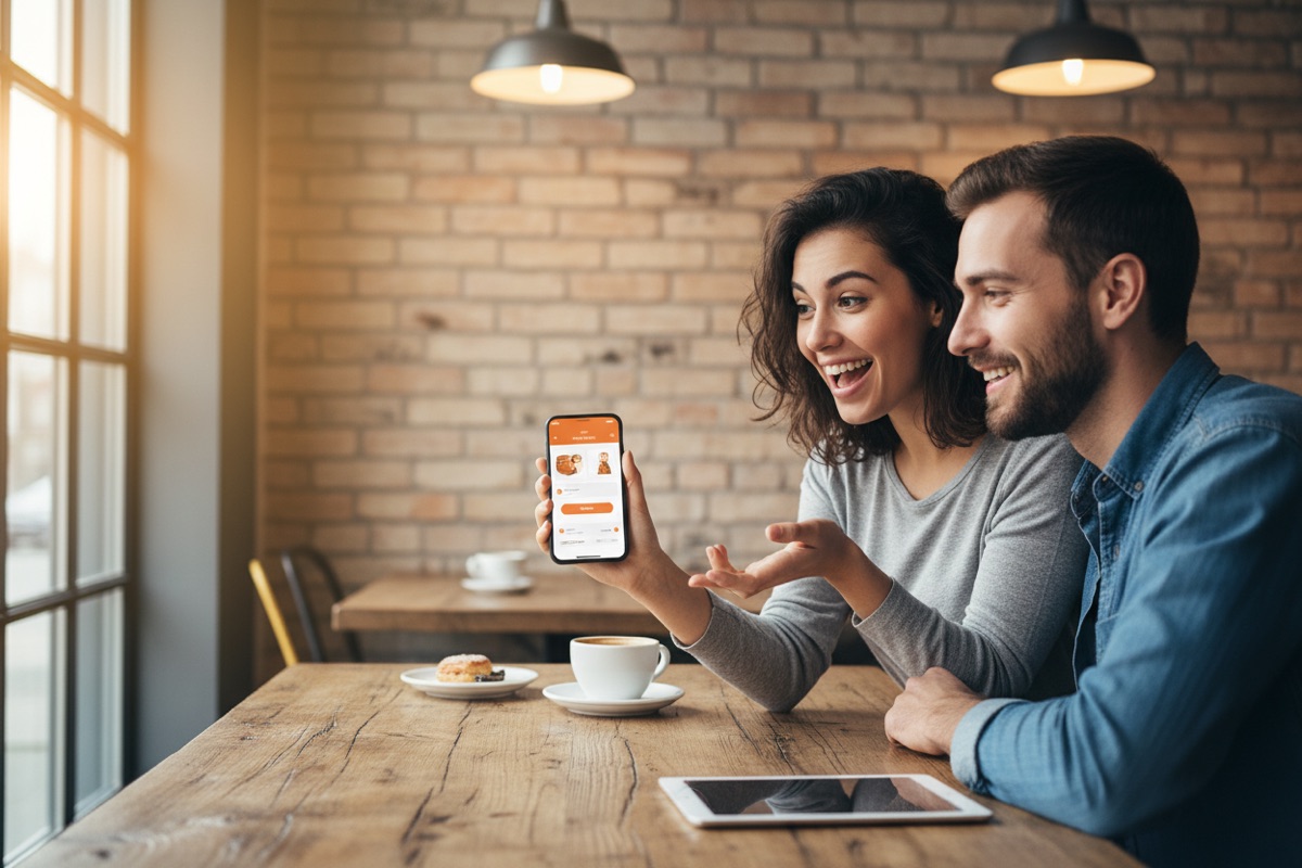 Custom business app interfaces on screen